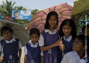 In Old Malda, a Unicef Billboard reads 