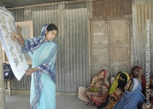 To inform, and educate, the mothers of Raiganj thana under Sirajganj district are seen participating in a Mother's Meeting under the Community Awareness Activities of the Centre for Injury Prevention & Research, Bangladesh. One of the main reasons for drowning among children has been identified as unattended children, of which mothers are made aware of during these meetings.