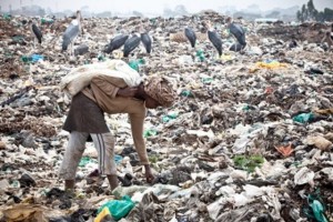 Kenya, June 2011. Shari (aged 13) collects rubbish  at the dump in Korogocho slum, in order to survive and support her family and sick mother.  UK Natcom, local copies are saved here: Y:COUNTRIESkenyaDM trip - June 2011_WKorogocho_W