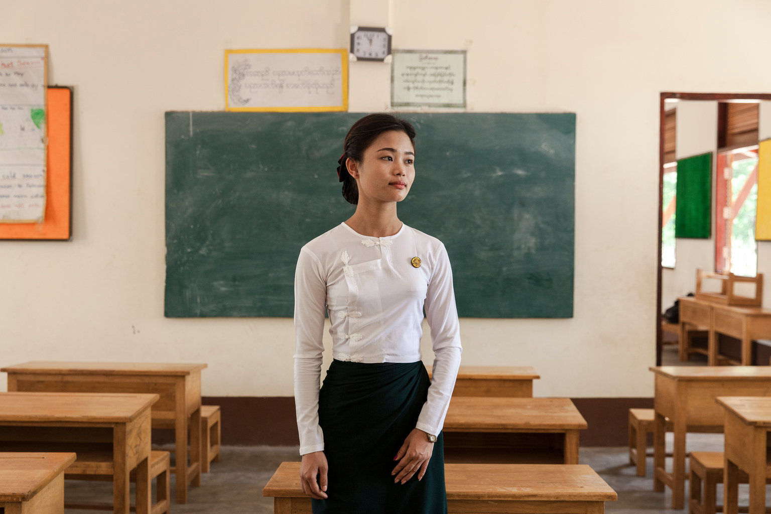 Nan Maw Maw Kyi, a teacher at the local school who was one of the first at the scene when Min Thiya, 10, and his friend Saw Ba Sun, 9, and two others were injured when they were playing with metallic object that exploded and killed their friend So Aung Myo Win, at the Ann Ka Law village in Kyin State in Myanmar, Monday 3 April 2017. We always tell the children: if you find anything strange or unusual in the forest, never touch it, but go and tell an adult. says Nan Maw Maw Kyi, but she adds: Unfortunately we cant say for certain that something similar wont happen again. In 2017, working with the Government of Myanmar, UNICEF will strive to meet the basic needs of the most vulnerable internally displaced children. Myanmar is experiencing three protracted humanitarian crises, each with its own set of complex underlying factors. In Rakhine State, inter-communal violence that erupted in 2012 continues to plague 120,000 internally displaced people spread across 40 camps or informal sites, as well as host communities. Eighty per cent of the displaced are women and children. In Kachin State, armed conflict that reignited in 2011 continues to impact communities caught in the crossfire between an ethnic armed group and the Myanmar army. Nearly 87,000 people remain displaced as a result, including 40 per cent who are in areas outside of government control. An additional 11,000 people remain displaced in northern Shan State, where a similar conflict oke out in 2011. Compounding the protracted crises are issues related to religious and/or ethnic discrimination, exploitation, chronic poverty, vulnerability to natural disasters, statelessness, trafficking and humanitarian access. In addition to the humanitarian crises in Rakhine, Kachin and Shan states, Myanmar is impacted by humanitarian situations in other parts of the country, including natural disasters, health emergencies and small-scale displacements.